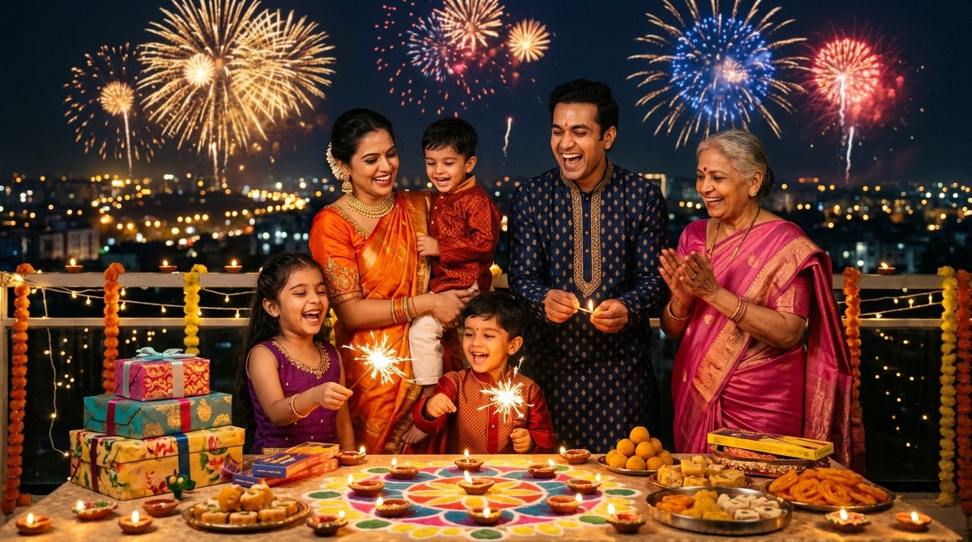Happy Family Diwali Celebration